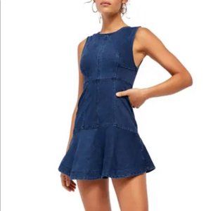 Free People Alex Chambray Denim Minidress